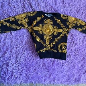 Versace Black and Gold Kids Top